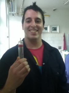 My first bone marrow collection sample in vet school!